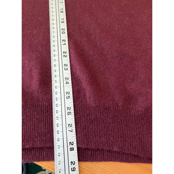 PETERBOROUGH ROW Bloomingdales Men's Beetroot Cashmere Sweater Pullover XL - Picture 8 of 12